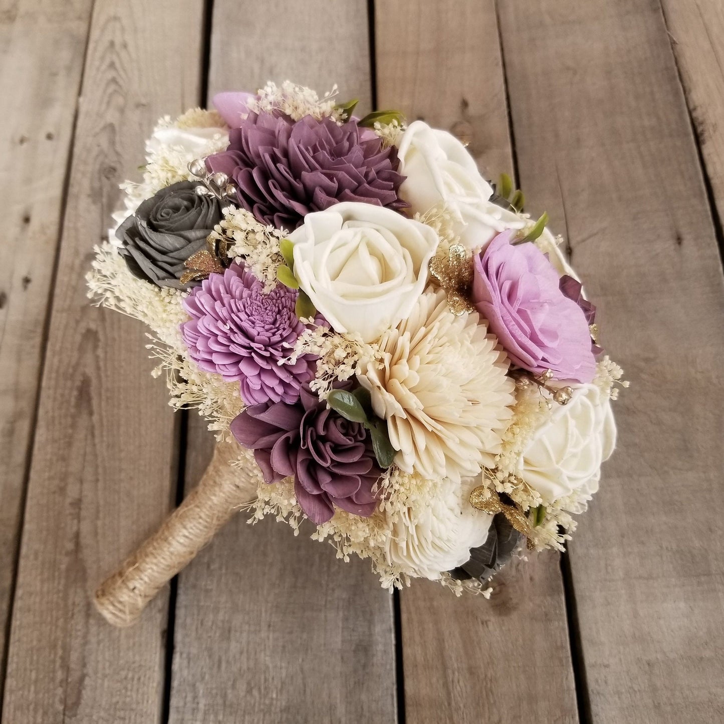 Wood Flowers Bouquet, Plum Wooden Bouquets, Lavender Bridal Bouquet, Wooden Bridal Flowers, Wood Wedding Flowers, Bouquet for Bride