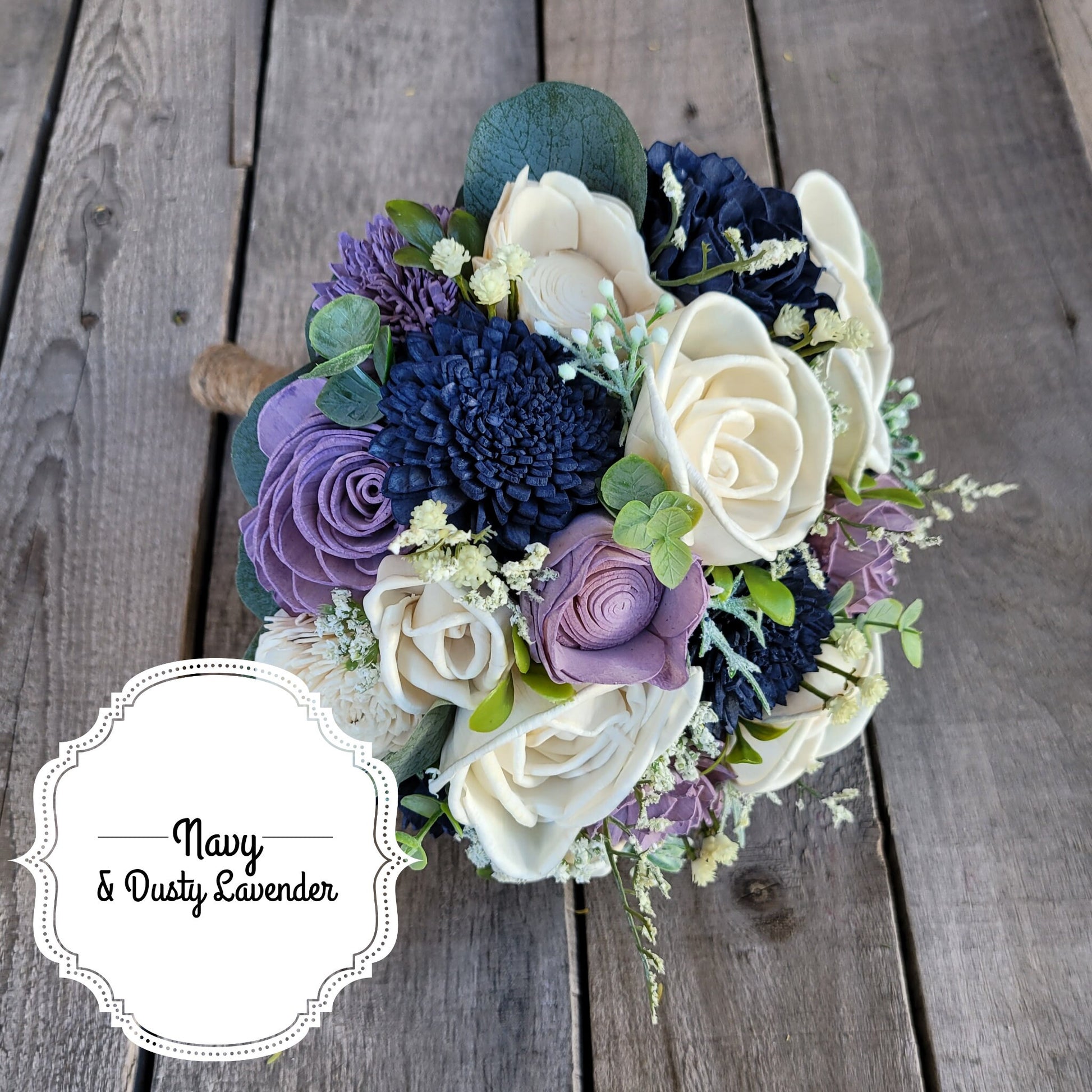 DIY Bouquet Kit with Wood Flowers and Color Options