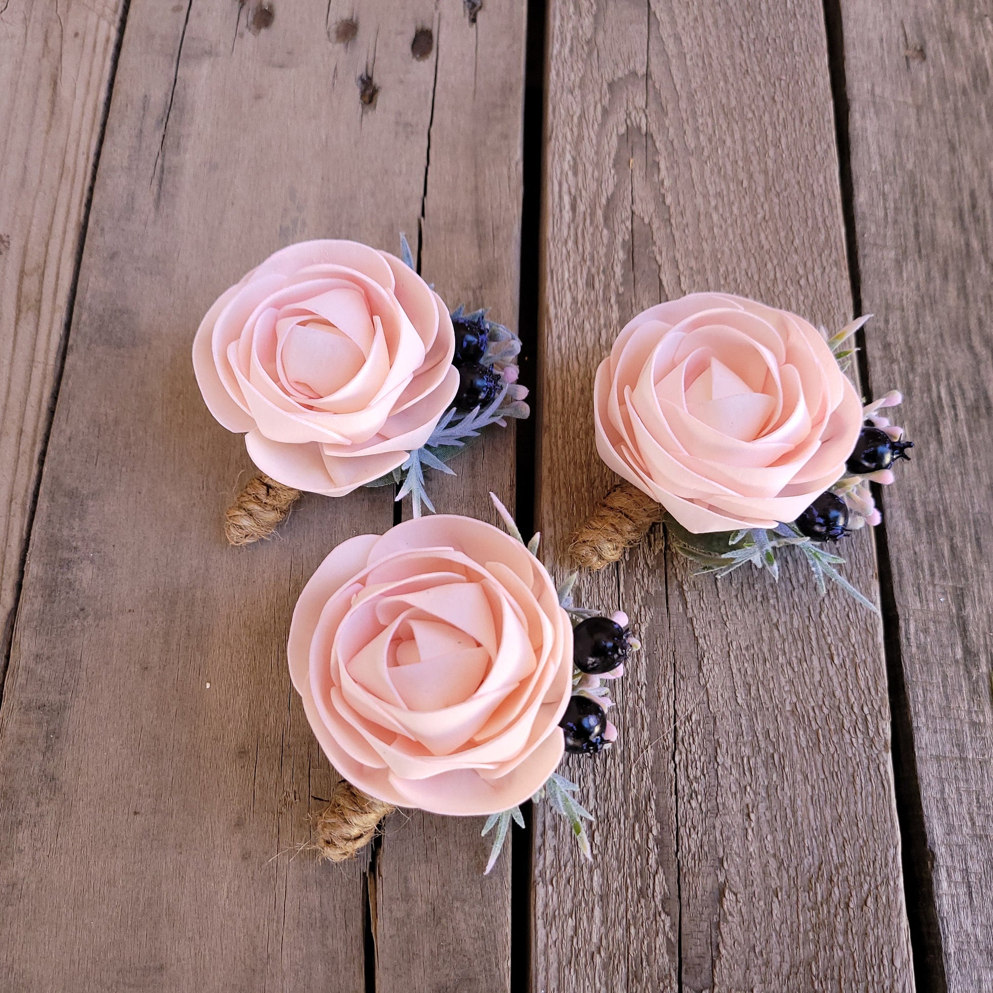 Groom Boutonniere, Wood Wedding Flower Boutonnieres, Sola Wood Flowers Eucalyptus