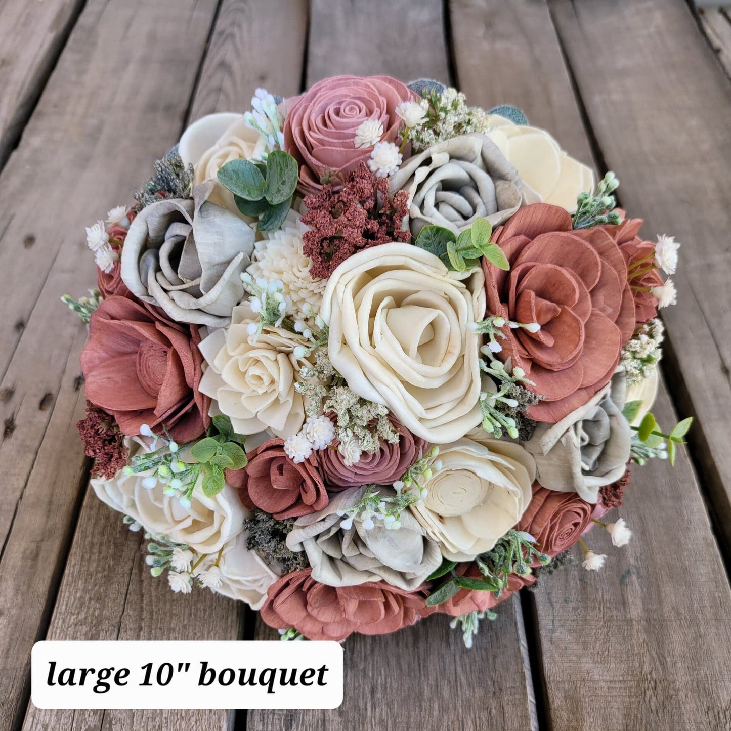 Wood Flower Bouquet, Fall Wedding Bouquets, Wooden Flower Bouquet, Sola Wood Flowers Bridesmaid Bouquet, Cascading Bridal Bouquet