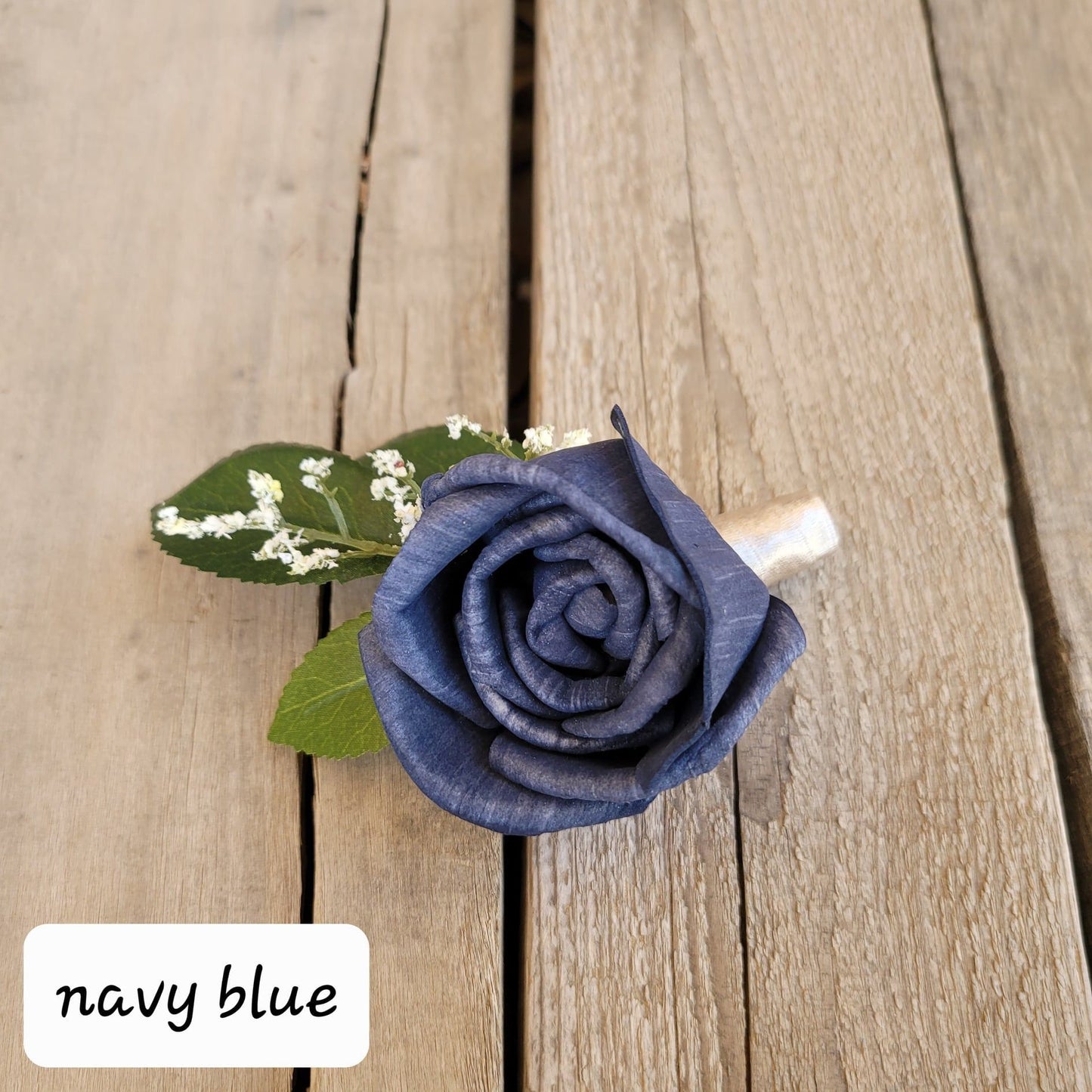 Rose Wood Flower Boutonniere, Groom Rose Boutonniere, Pinned Lapel, Pinned Flower for Groomsmen, Father of the Bride Flower