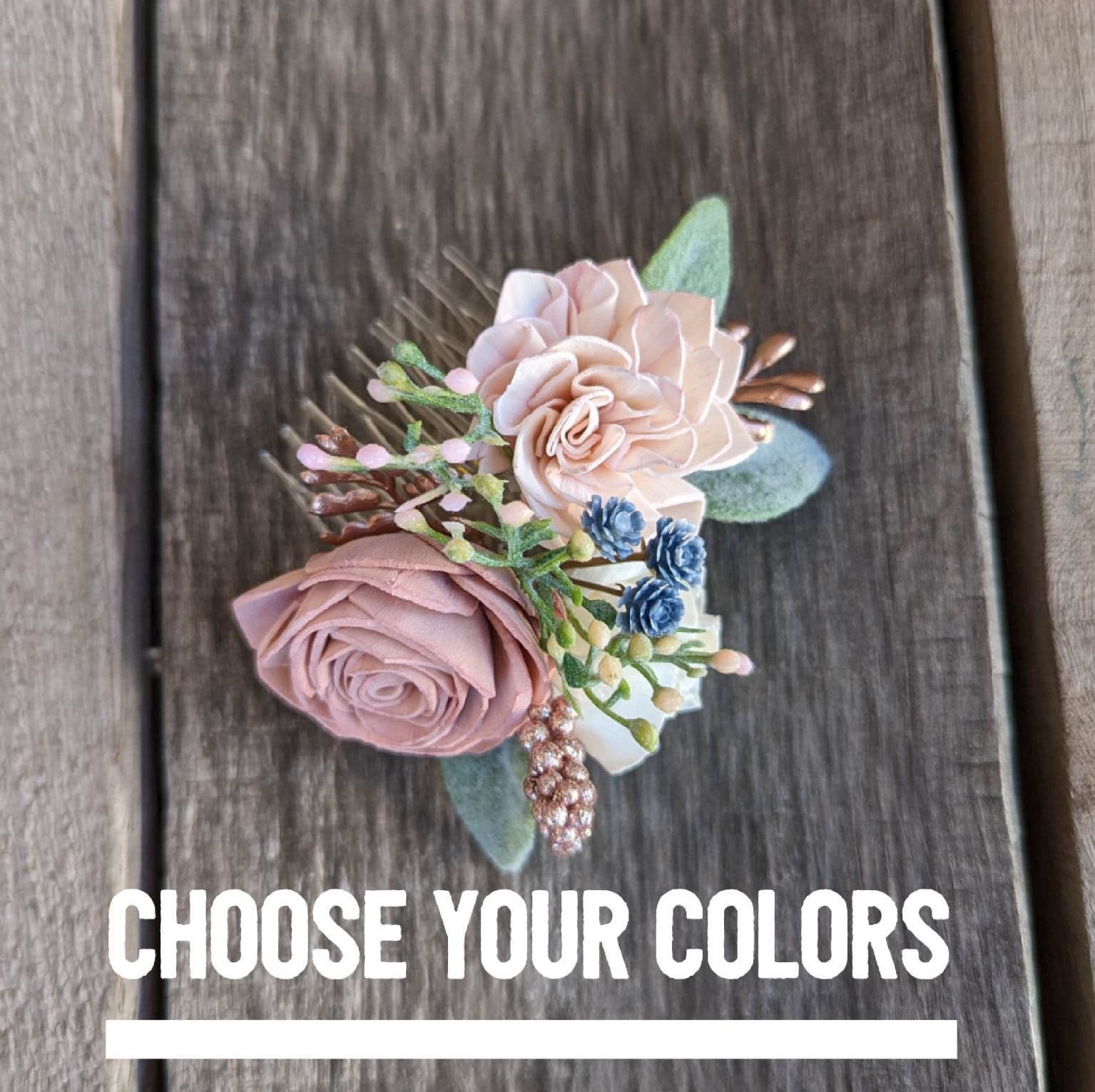 Small Floral Hair Comb, Bridal Hair Piece, Flowers for Hair, Wedding Bridal Accessories, Flower Girl Hair Accessory