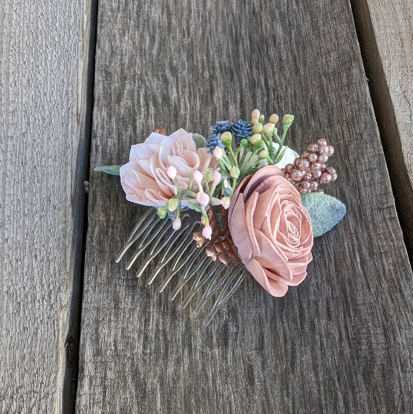 Small Floral Hair Comb, Bridal Hair Piece, Flowers for Hair, Wedding Bridal Accessories, Flower Girl Hair Accessory