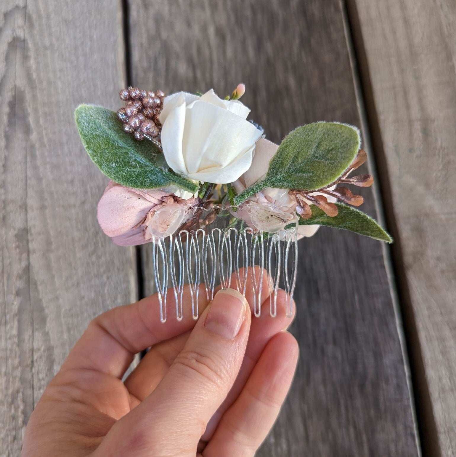 Small Floral Hair Comb, Bridal Hair Piece, Flowers for Hair, Wedding Bridal Accessories, Flower Girl Hair Accessory