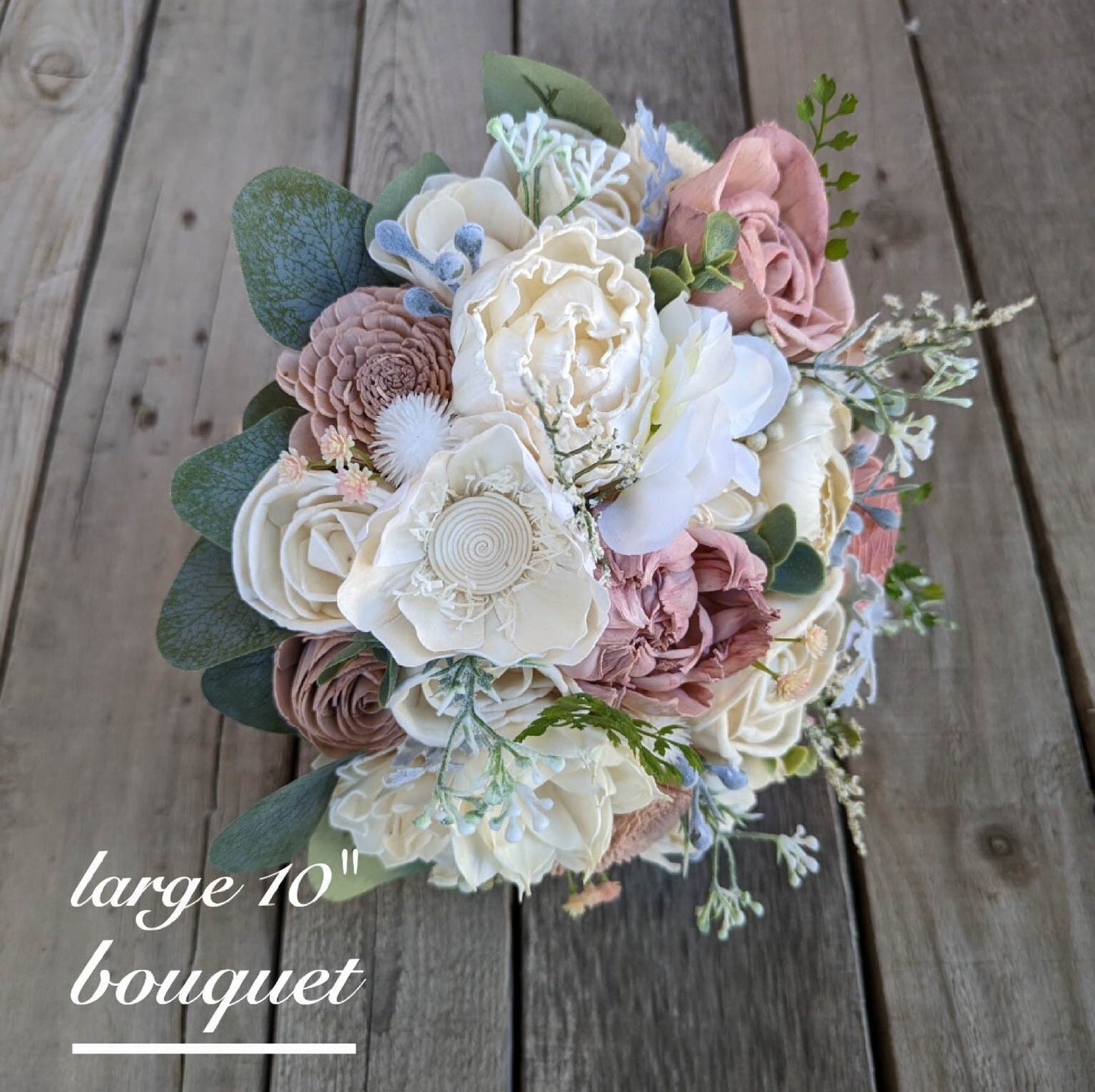 Wood Flower Bouquet, Blush Bridal Bouquet, Wooden Flower Bouquet, Blush Wedding Bouquet, Wedding Flowers for Bridesmaid, Sola Wood Flowers