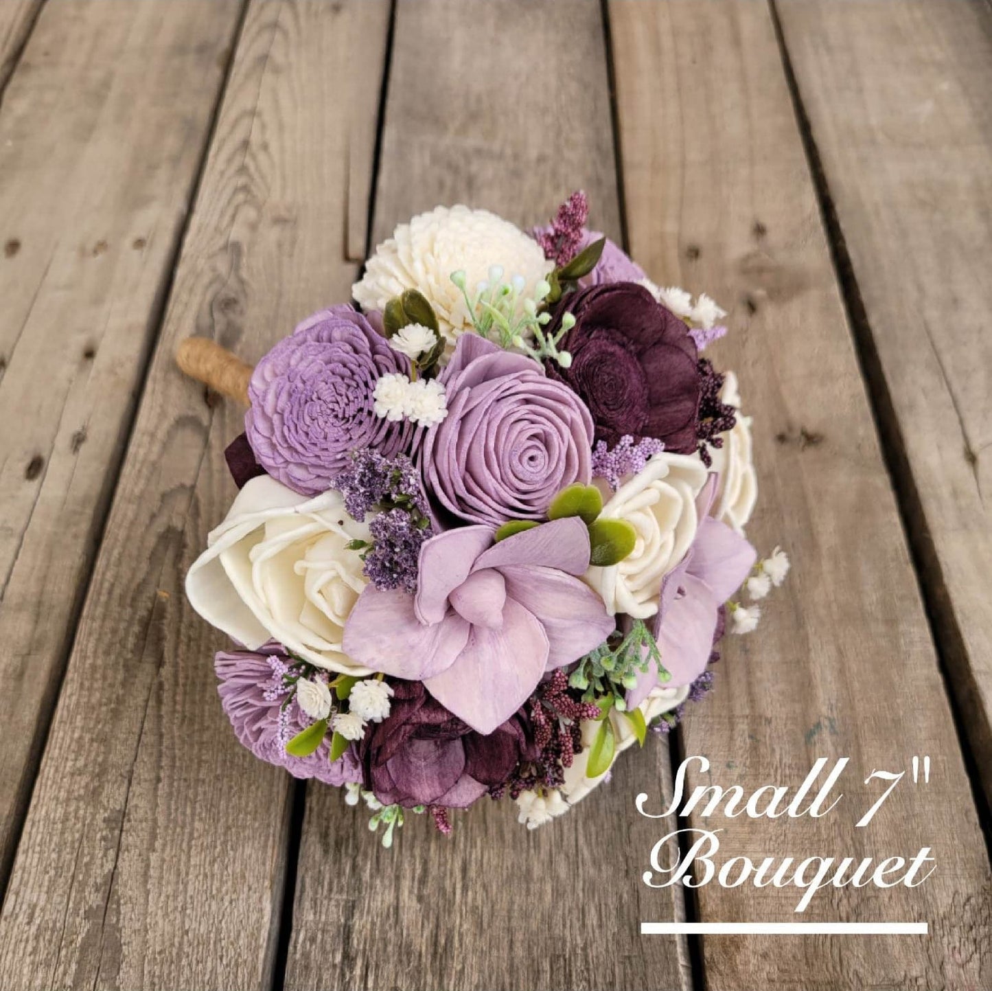 Plum Wood Flower Bouquet, Lavender Wedding Bouquets, Wood Bridal Bouquet, Wooden Flowers Bouquet, Bride Bouquet, Plum Wedding Flowers
