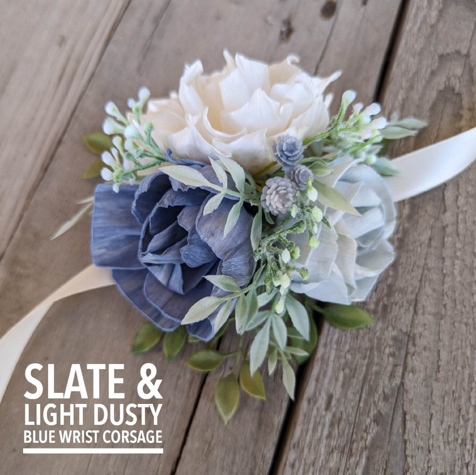 Corsage and Boutonniere Set, Wood Flower Wrist Corsage for Prom, Wooden Flower Corsage for Wedding