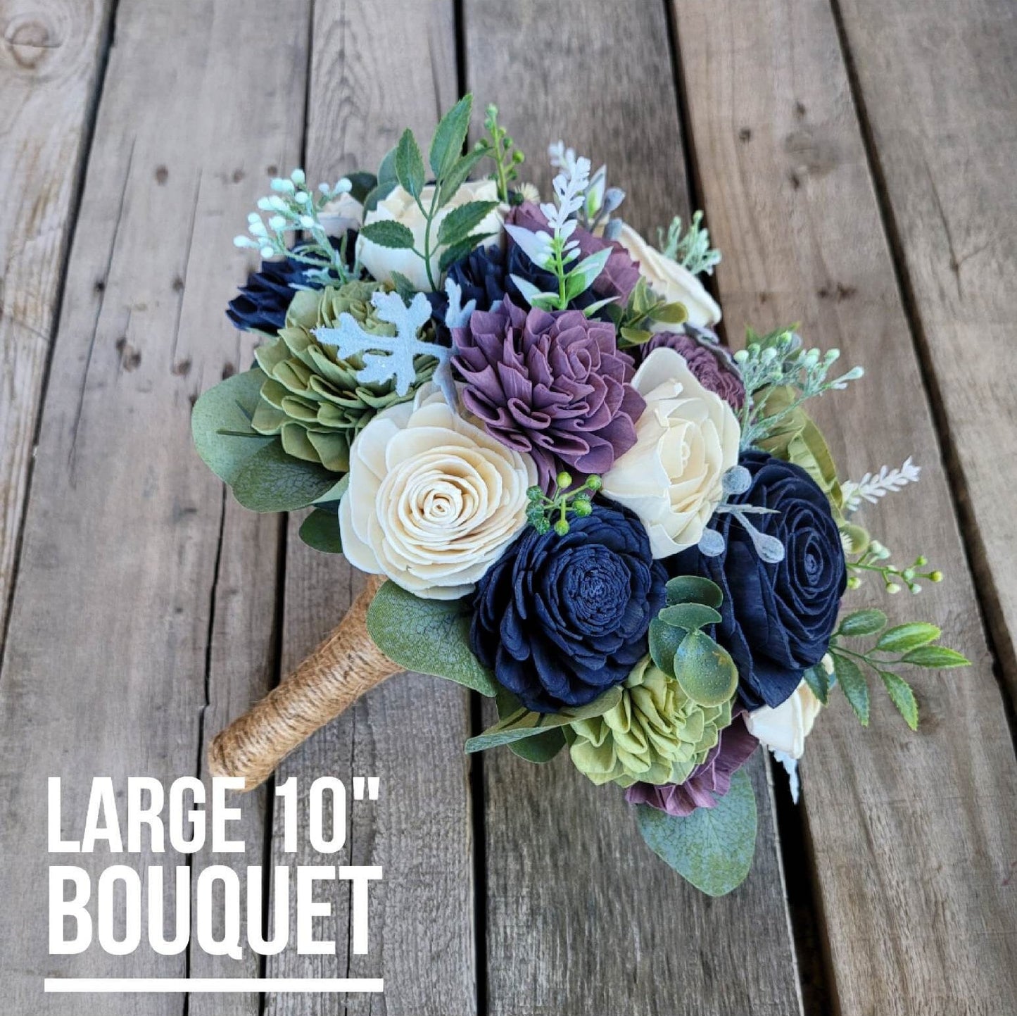 Lavender Bridal Bouquet, Wood Flower Bridal Boutique, Lavender Bride Bouquet, Fake Wedding Flowers, Navy Wedding Bouquet