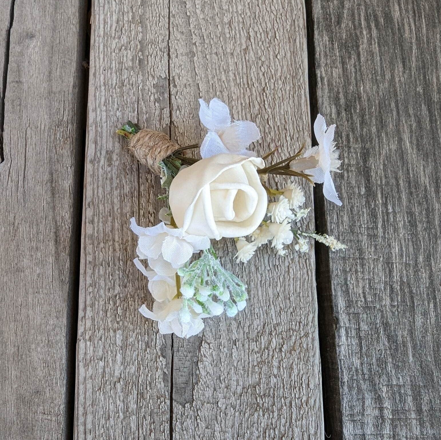 Wood Boutonniere, Wood Flower Boutonniere, Wooden Groom Boutonniere, Groomsmen Flowers, Wedding Flowers Groom & Groomsmen